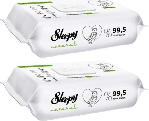 Islak Havlu Mendil 90 Yaprak Natural Yenidoğan 2 Li Set 180 Yaprak Plastik Kapaklı