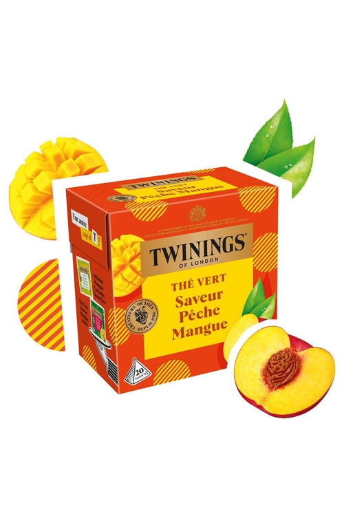 Şeftali ve Mango Aromalı Yeşil Çay 20 Bardak Poşet