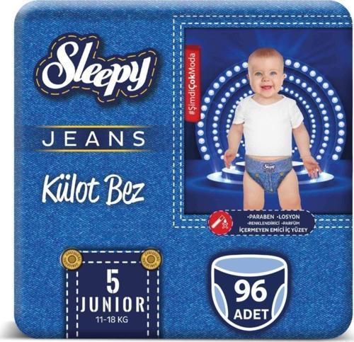 Jeans Külot Bez 5 Numara Junior 4'Lü Jumbo  96 Adet 11-18 Kg
