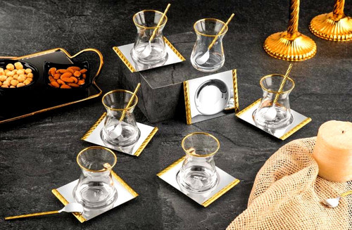 Roma Çay Seti Gold 18 Parça / 6 Kişilik