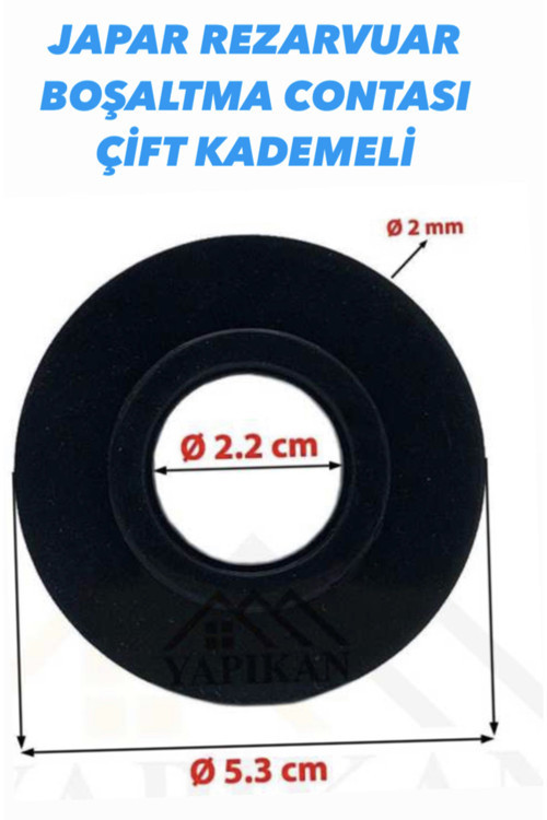 Gömme Rezervuar İç Takım Rezervuar Boşaltma Contası Siyah 2 Katmanlı