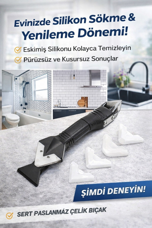 Yapıprofesyonel Silikon & Derz Kazıyıcı Set | Çok Amaçlı Temizleme Ve Uygulama Aparatı