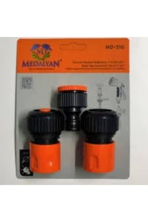 Mhtshop Medalyan Hortum Musluk Bağlantısı 3Lü 3/4'' Md-316 620236