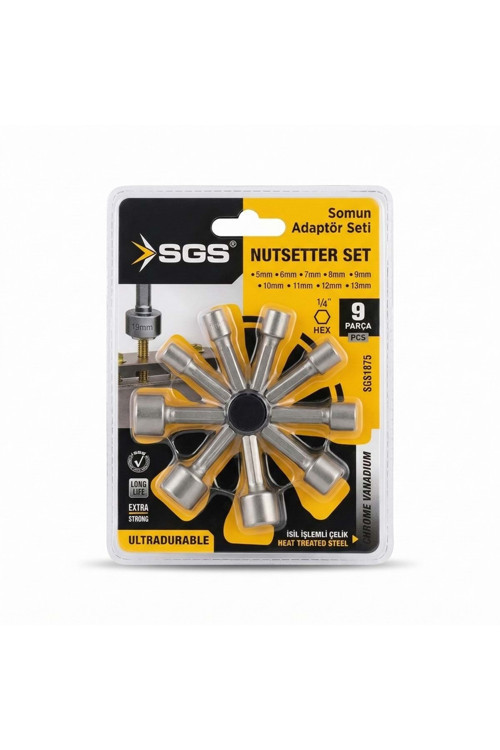 Sgs Somun Adaptör Seti 9 Parça (Sgs1875) 1 Adet