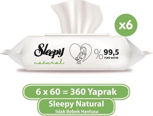 Natural Islak Bebek Havlusu 6x60 (360 Yaprak)