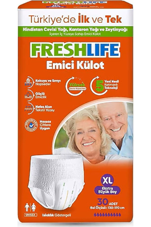 Emici Külot Xlarge Ekstra Büyük Boy Hasta Bezi 30 Adet 1 Paket Xl