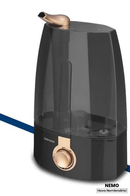 Nemo Siyah Ultrasonik Sessiz 3,7L Su Tankı 12 Saat Kesintisiz Buhar Veren Hava Nemlendirme Cihazı