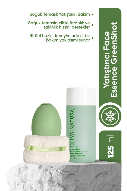 Green Face Shot - Frozen Face Essence 3'Lü Set (Essence Bileklik Havlu Buz Kalıbı)