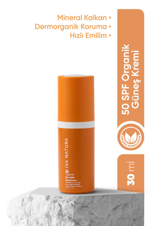 Organik Mineral Filtreli Spf 50 Güneş Kremi Çinko Oksit İçerikli – Hassas Ciltler 30 Ml