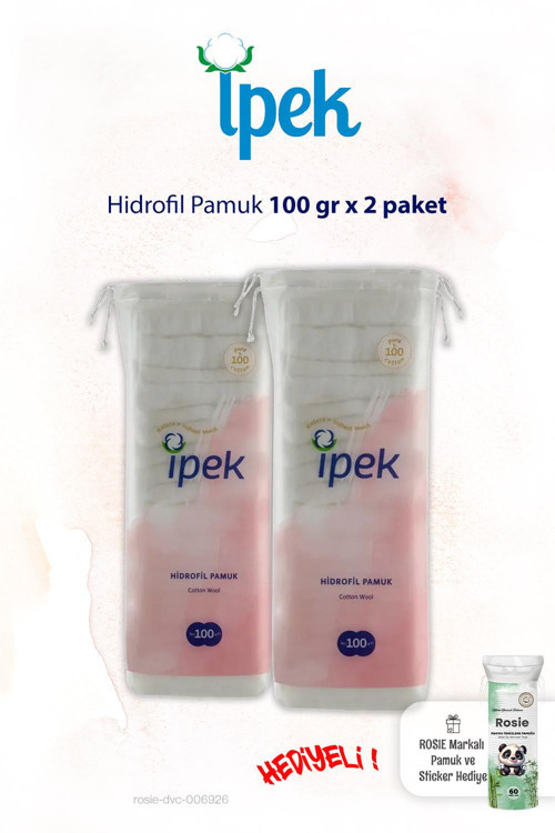 Hidrofil Pamuk 100 gr x 2 Paket ve ROSIE