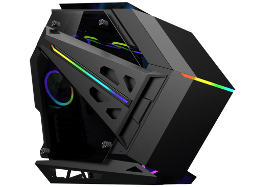 Ironclad 6x ARGB Fan Full Size ATX Siyah Çelik Gövde PSU'SUZ Gaming Kasa