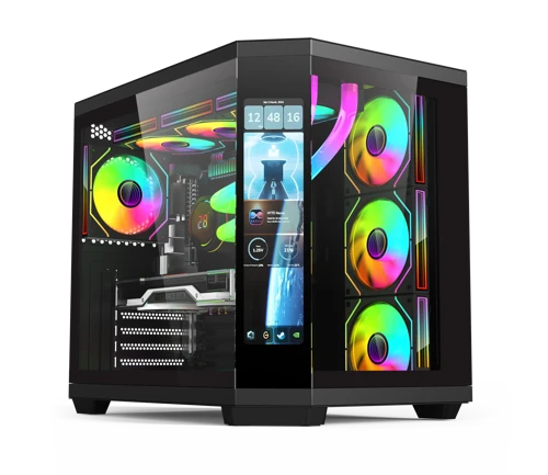 Sirius QT4000 Type-C 7xARGB Fan 850W 11,8" LCD Ekranlı ATX Gaming Kasa