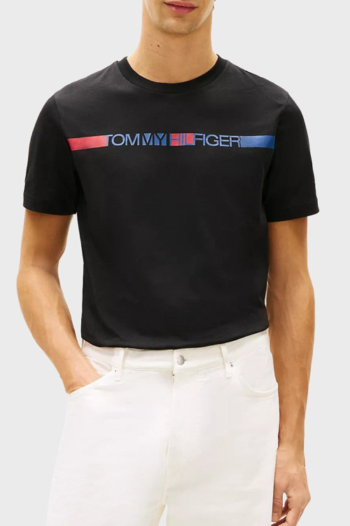 MW0MW42368 Brand Love Stripe Erkek Tişört