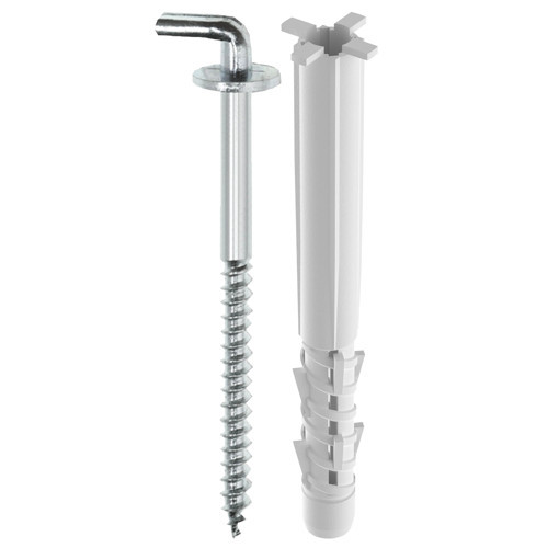 Pirat 8 × 80 mm Köşebent Kancalı Set | Dübel & Kanca Seti (2X2AD)