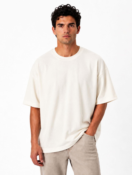 Bordoo Basic Bisiklet Yaka Oversize Kısa Kol Erkek Tişört 7701
