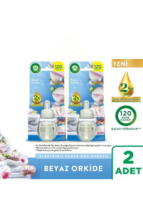 Elektrikli Oda Kokusu Yedek Şişe Beyaz Orkide 2x19 ML