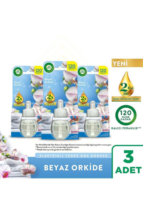 Elektrikli Oda Kokusu Yedek Şişe Beyaz Orkide 3x19 ML