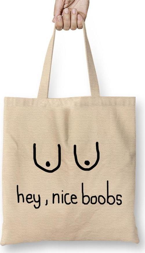 Boobies Hey Nice Boobs Bez Çanta Uzun Saplı