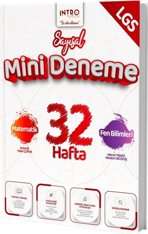 8. Sınıf Sayısal 32 Hafta Mini Deneme İntro Yayınları