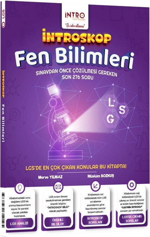 8. Sınıf LGS Fen Bilimleri İntroskop Soru Bankası İntro Yayınları