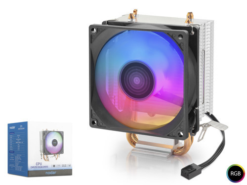 ND2608 CPU Kule Tipi İşlemci Soğutucu Tek Fanlı 90 mm RGB Siyah