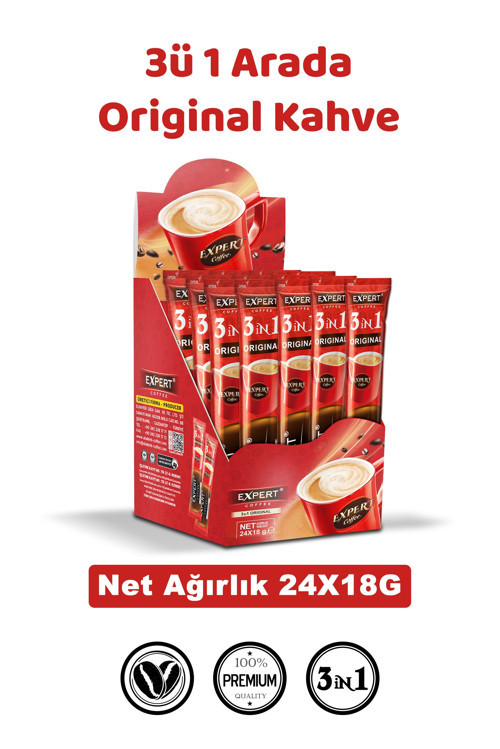 3’Ü 1 Arada Hazır Kahve 24’Lü 18G
