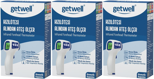 Ateş Ölçer Kızıl Ötesi Alından - Temassız - Uzaktan (Yetişkin & Bebek & Çocuk) (3 Lü Set)