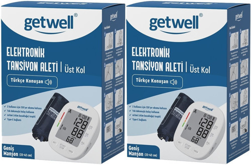 Konuşan Üst Koldan Tansiyon Aleti - Ölçme Cihazı (Geniş Manşon) (2 Li Set)