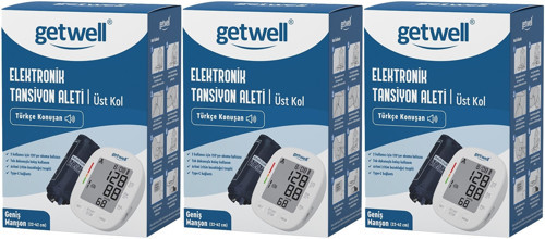 Konuşan Üst Koldan Tansiyon Aleti - Ölçme Cihazı (Geniş Manşon) (3 Lü Set)