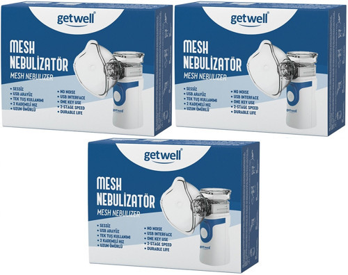Mesh Nebulizatör Şarjlı - Sessiz - Taşınabilir (Yetişkinler ve Çocuklar için) (3 Lü Set)