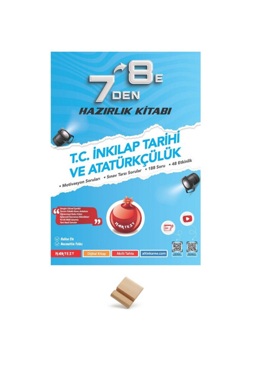 Nartest LGS 7'den 8'e İnkılap Tarihi Hazırlık Kitabı + Telefon Standı