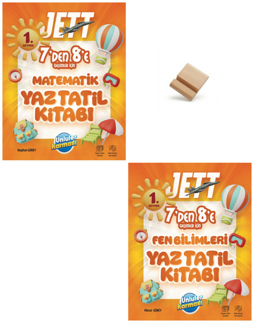 Ünlüler Karması LGS JETT 7'den 8'e Matematik ve Fen Bilimleri Yaz Tatili Kitabı + Telefon Standı