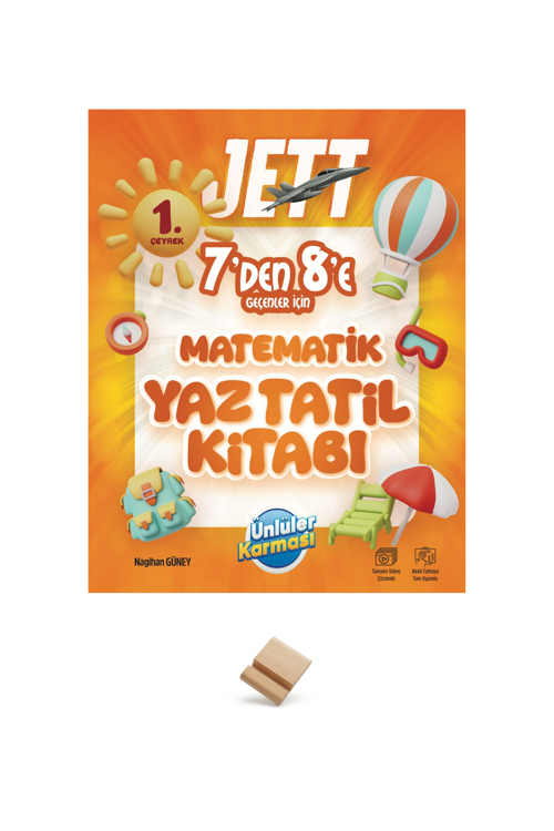 Ünlüler Karması LGS JETT 7'den 8'e Matematik Yaz Tatili Kitabı + Telefon Standı
