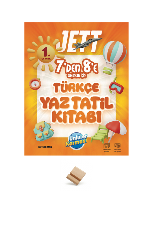 Ünlüler Karması LGS JETT 7'den 8'e Türkçe Yaz Tatili Kitabı + Telefon Standı