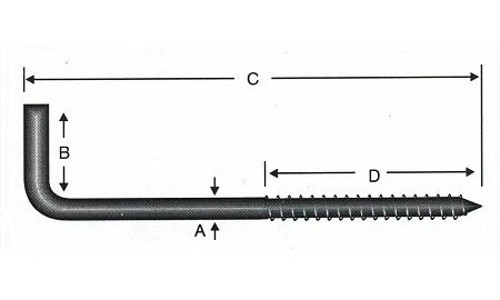Vidalı Korniş Çivi No:7 - 4x70 - 10 Adet