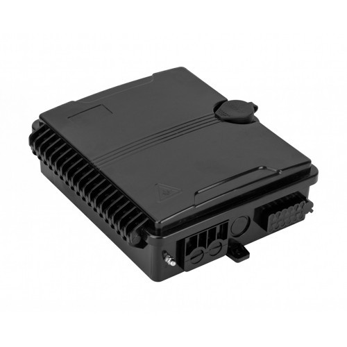 PTB Small 12 SC-SX/LC-DX Port Siyah Plastik Fiber Optik Duvar Tipi Sonlandırma Kutusu