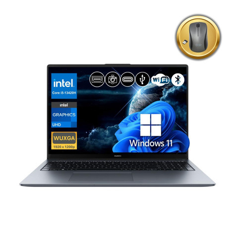 MateBook D16 i5-13420H 16GB RAM 512GB SSD 16" FHD IPS Win11Pro Notebook+Mouse (MCLG-W5651 A29)