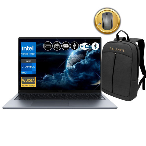 MateBook D16 i5-13420H 16GB RAM 1TB SSD 16" IPS FDOS Notebook+ Çanta&Mouse (MCLG-W5651 A10)