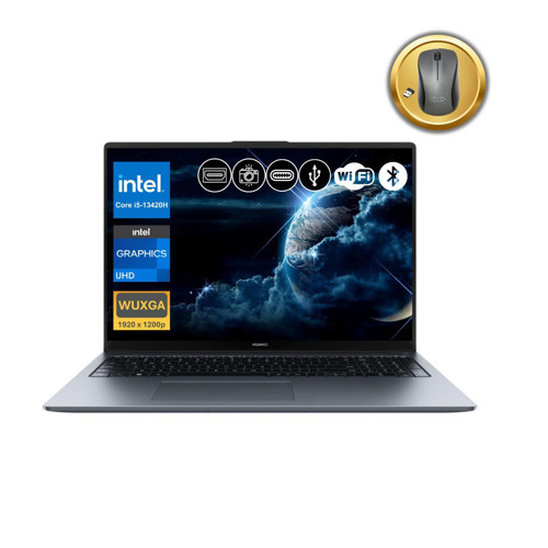 MateBook D16 i5-13420H 16GB RAM 2TB SSD 16" FHD IPS FreeDOS Notebook+ Mouse (MCLG-W5651 A15)