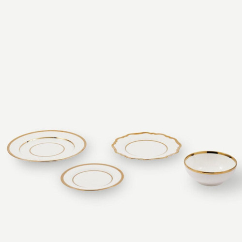 Golden Finds Plates & Bowl Set