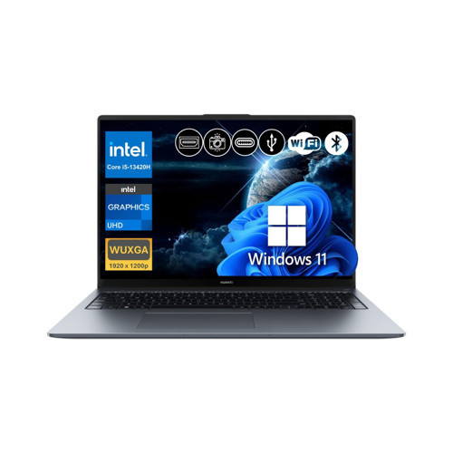 MateBook D16 i5-13420H 16GB RAM 1TB SSD 16" FHD IPS Win11Pro Notebook+Çanta (MCLG-W5651 A22)