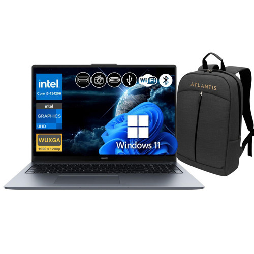 MateBook D16 i5-13420H 16GB RAM 2TB SSD 16" FHD IPS Win11Pro Notebook+Çanta (MCLG-W5651 A23)