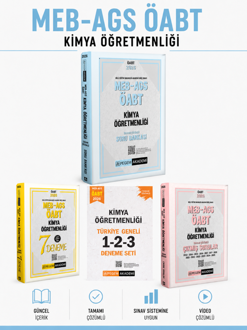 Pegem 2026 ÖABT Kimya Öğretmenliği Soru Bankası & Deneme & Çıkmış Soru Seti
