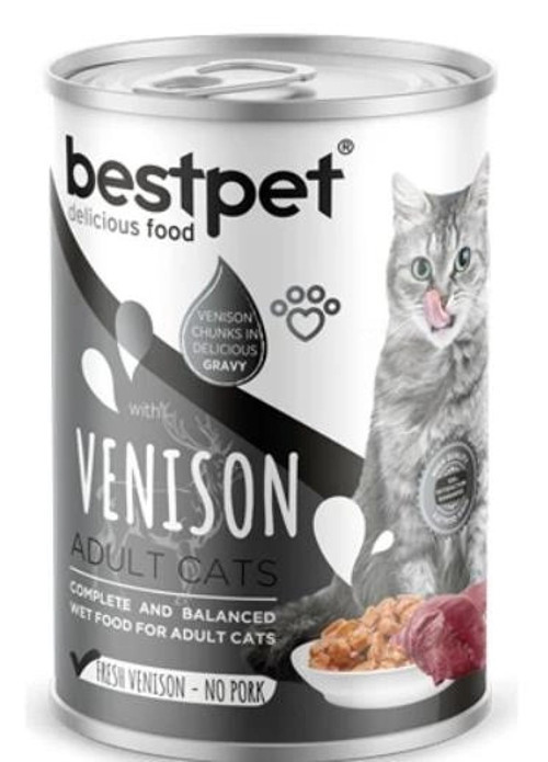 Geyik Etli Konserve Yetişkin Kedi Maması 400 gr