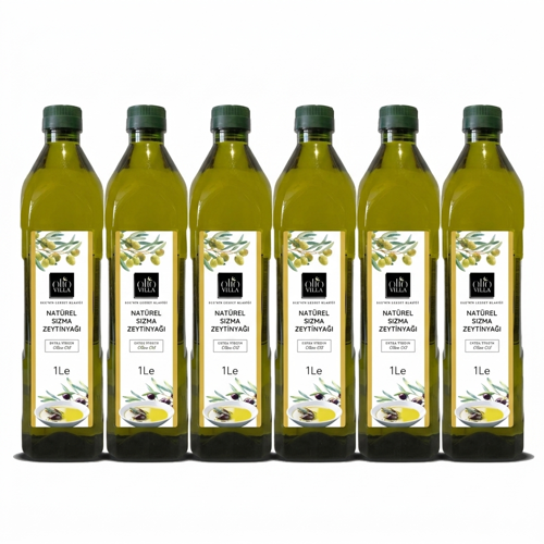 Olio villa Natürel Sızma Zeytinyağı Extra Virgin 1L (6 Adet)