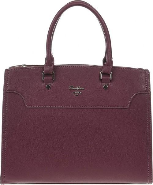 Suni Deri 40x30x15 cm Bordo Lüks Çanta Mini Cüzdan Hediyeli
