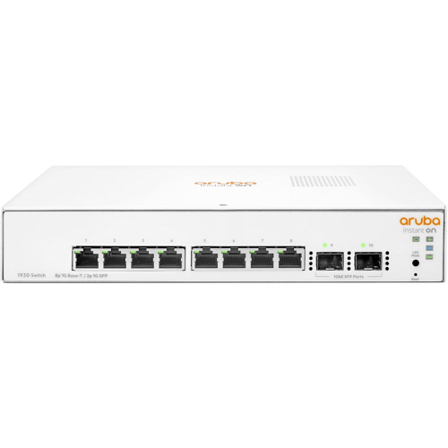Aruba Instant On JL680A 1930-8G, 8Port, GigaBit 2 Port Gigabit SFP Port, Yönetilebilir, Rack Mount Switch
