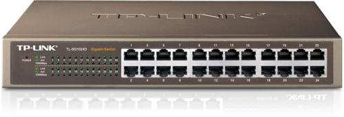 TP-LINK OMADA TL-SG1024D, 24 Port, GigaBit, Metal Kasa, Yönetilemez, Rackmount Switch