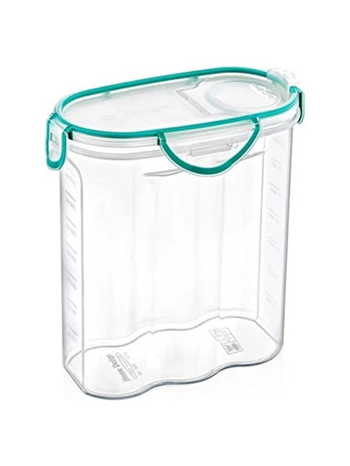BUFFER® Kilitli Kapaklı Contalı Hava,Su Sıvı Geçirmez 2,4 Litre Erzak Saklama Kabı-SA590