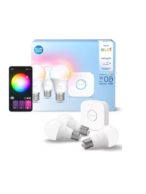 Philips Hue Essential 3'lü E27 Ampul Başlangıç Seti 806 Lumen